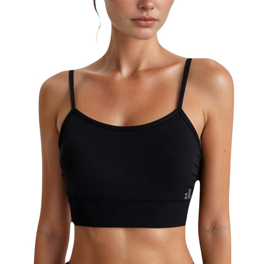 Anna-Kaci Active Women's Longline Sports Bra with Spaghetti Straps and Scoop Neck for Light Support Yoga and Lounge