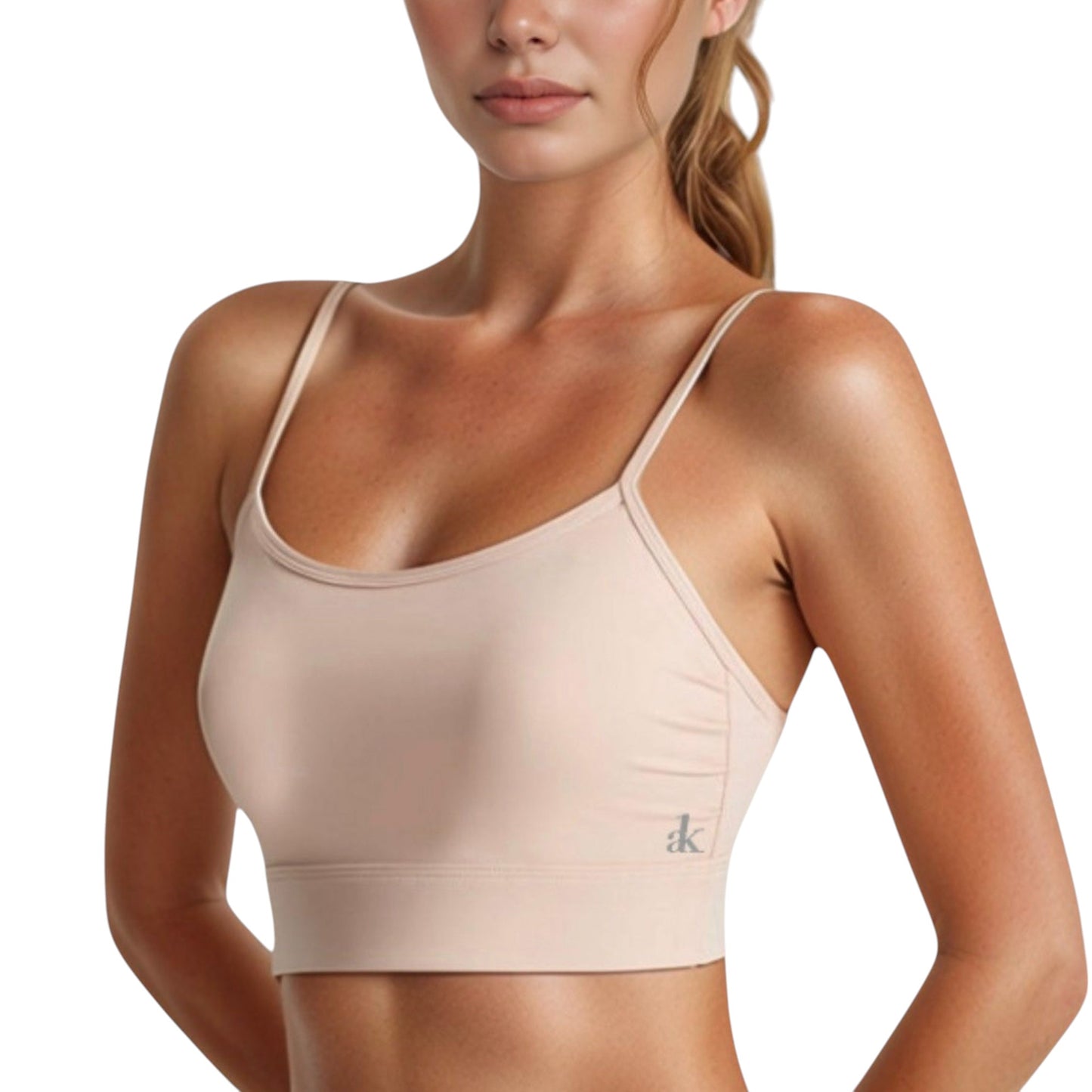 Anna-Kaci Active Women's Longline Sports Bra with Spaghetti Straps and Scoop Neck for Light Support Yoga and Lounge