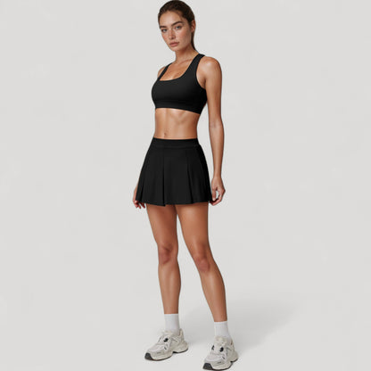 Anna-Kaci Women's Square Neckline Sports Bra with Supportive Underband for Low to Medium Impact Activities