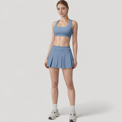 Anna-Kaci Women's Square Neckline Sports Bra with Supportive Underband for Low to Medium Impact Activities