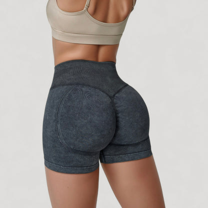Anna-Kaci Women's High Waist Ribbed Seamless Biker Shorts with Stretch Fabric and Smooth Fit