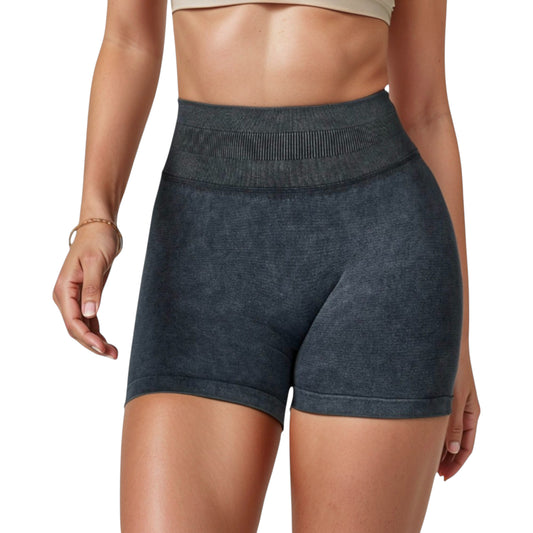 Anna-Kaci Women's High Waist Ribbed Seamless Biker Shorts with Stretch Fabric and Smooth Fit