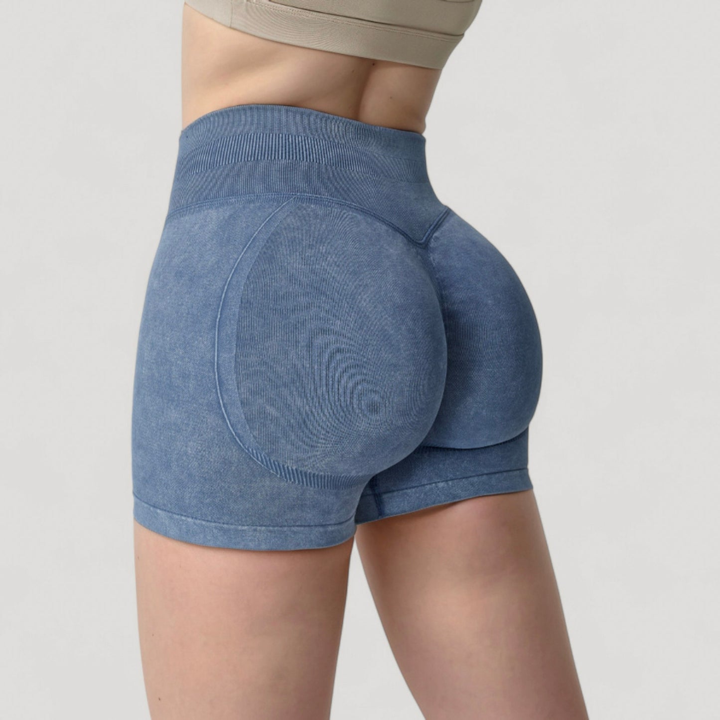 Anna-Kaci Women's High Waist Ribbed Seamless Biker Shorts with Stretch Fabric and Smooth Fit