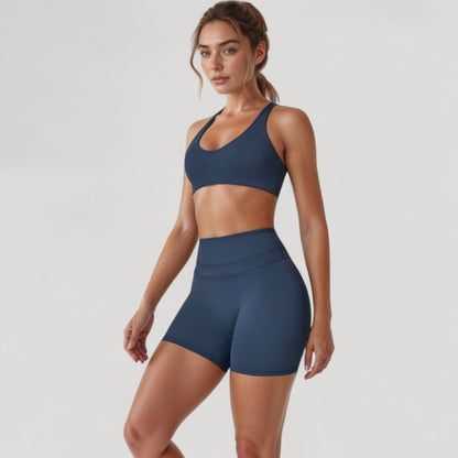 Anna-Kaci Active Women's High Waist Seamless Biker Shorts with Wide Waistband and Stretch Fit for Active Comfort - Small, Fuchsia