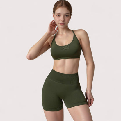 Anna-Kaci Active Women's High Waist Compression Biker Shorts with Sculpting Seam Detail and Stretch Fit Fabric - Small, Gray