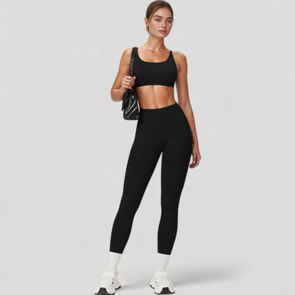 Anna-Kaci Active Women's Seamless High Waist Compression Leggings with Sculpting Back Detail and Stretch Knit Fabric - Small, Gray