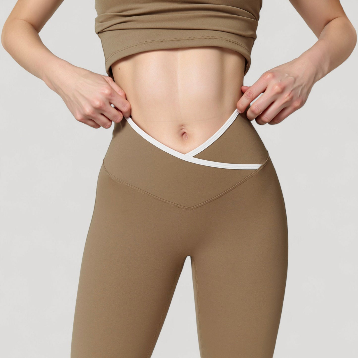 Anna-Kaci Women's Flare Leg Yoga Pants with Crossover High Waistband and Four-Way Stretch Fabric