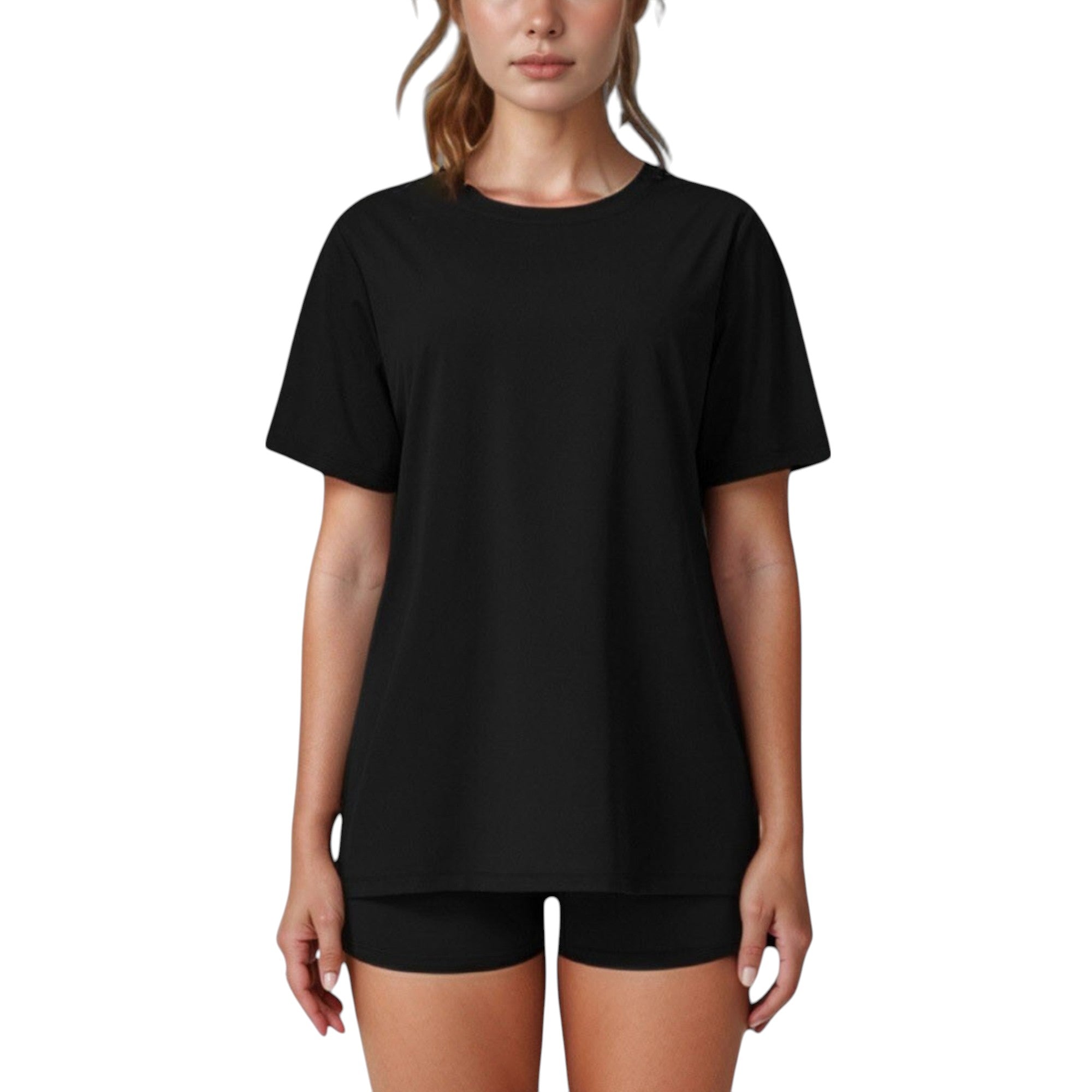Anna-Kaci Active Women's Relaxed Fit Crew Neck T-Shirt with Short Sleeves and Soft Stretch Fabric for Everyday Comfort