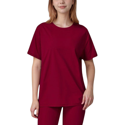 Anna-Kaci Active Women's Relaxed Fit Crew Neck T-Shirt with Short Sleeves and Soft Stretch Fabric for Everyday Comfort