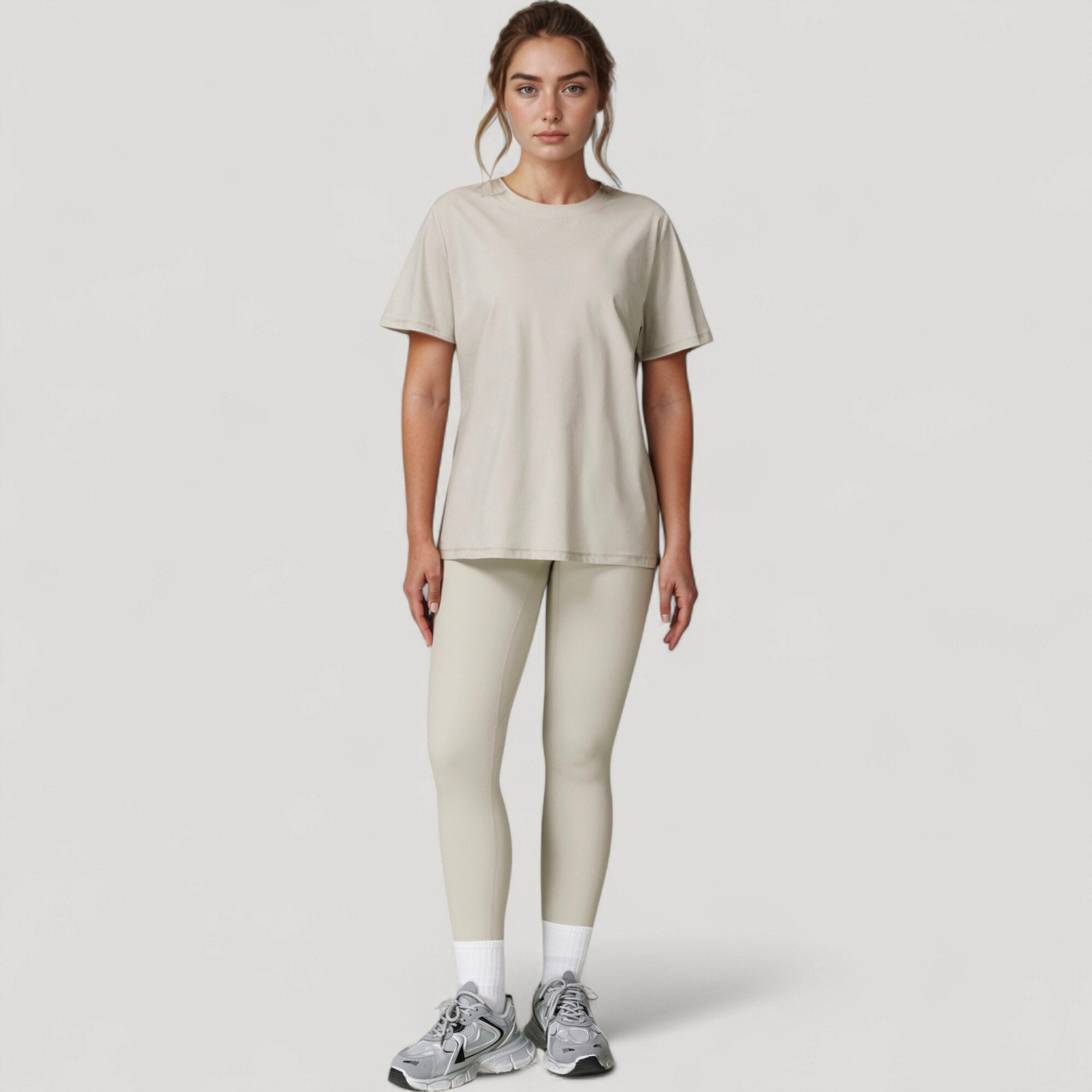 Anna-Kaci Active Women's Relaxed Fit Crew Neck T-Shirt with Short Sleeves and Soft Stretch Fabric for Everyday Comfort