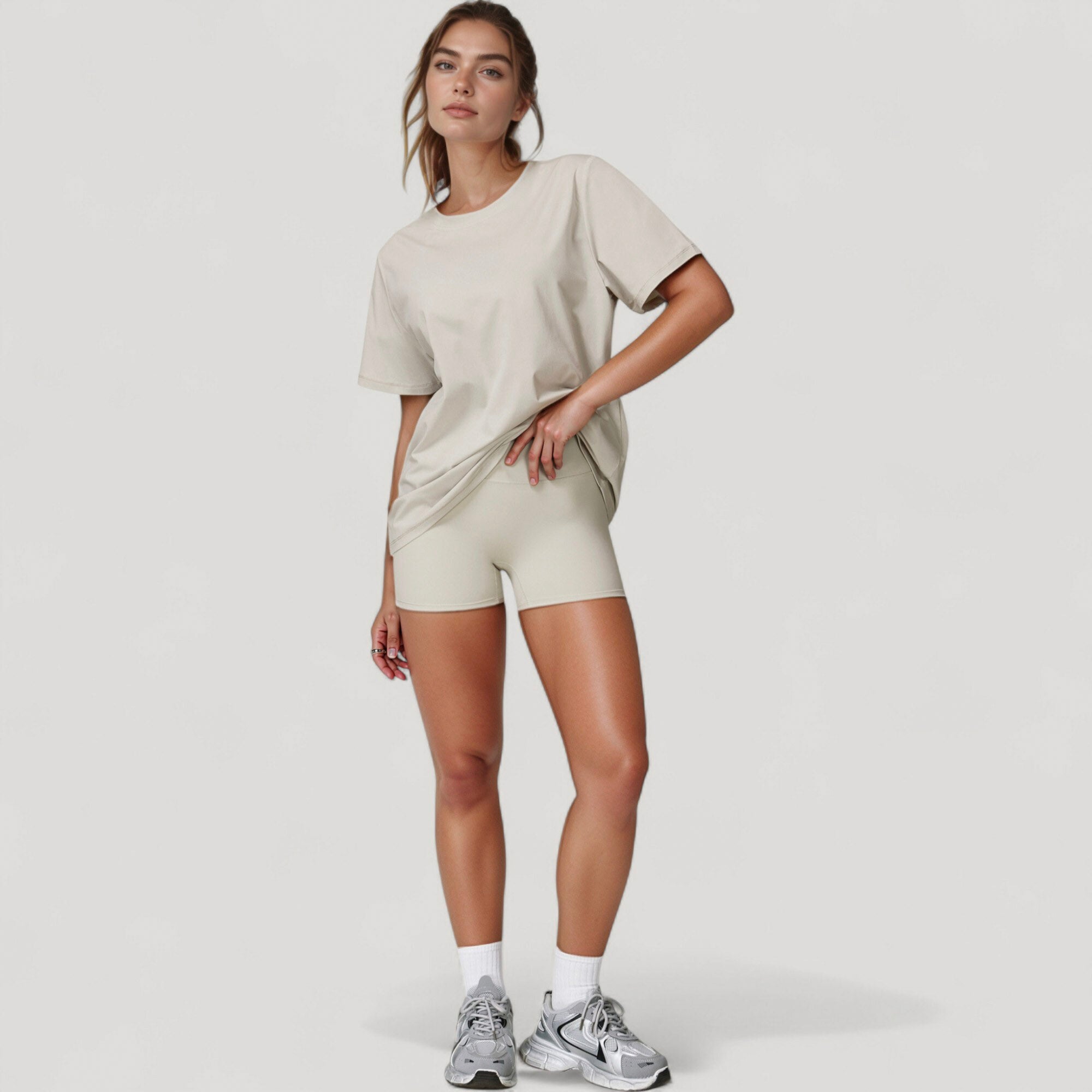 Anna-Kaci Active Women's Relaxed Fit Crew Neck T-Shirt with Short Sleeves and Soft Stretch Fabric for Everyday Comfort