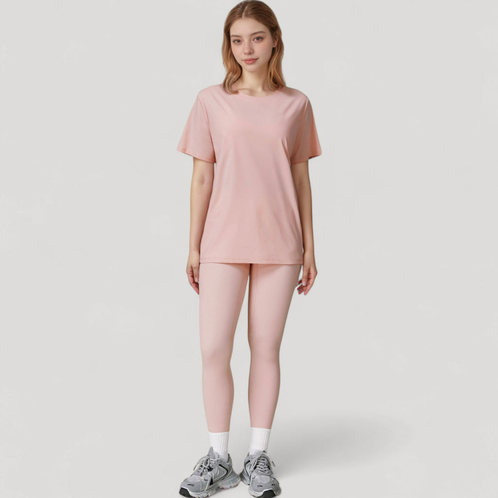 Anna-Kaci Active Women's Relaxed Fit Crew Neck T-Shirt with Short Sleeves and Soft Stretch Fabric for Everyday Comfort
