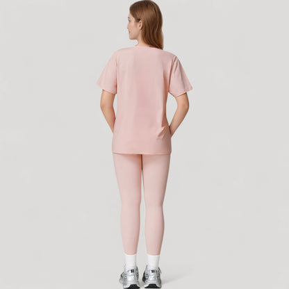 Anna-Kaci Active Women's Relaxed Fit Crew Neck T-Shirt with Short Sleeves and Soft Stretch Fabric for Everyday Comfort