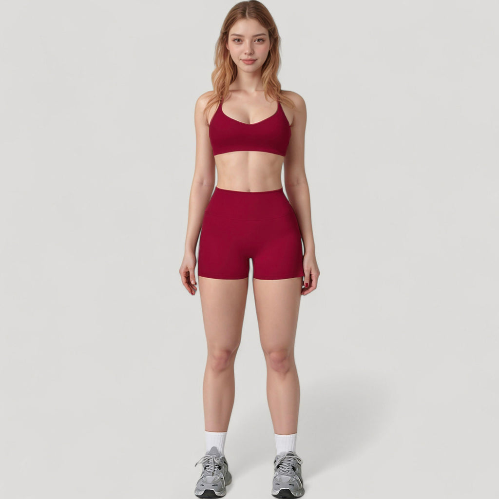Anna-Kaci Active Women's Scoop Neck Sports Bra with Adjustable Straps and Smooth Stretch Fit