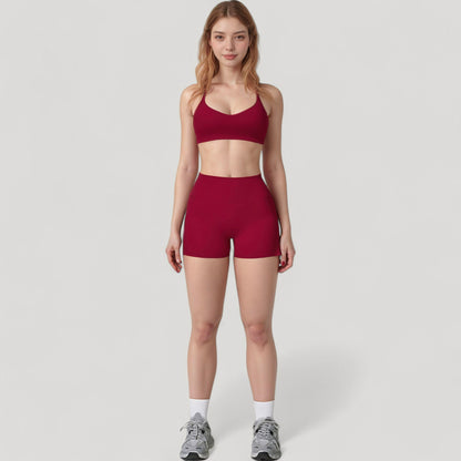 Anna-Kaci Active Women's Scoop Neck Sports Bra with Adjustable Straps and Smooth Stretch Fit