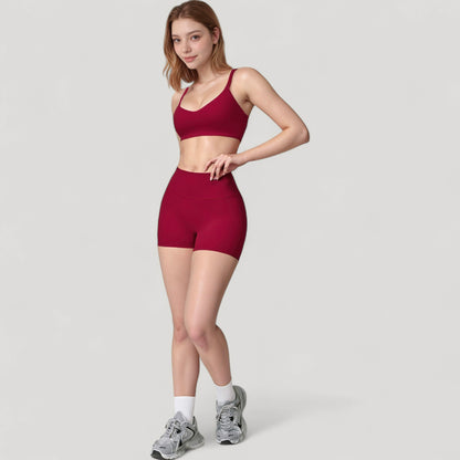 Anna-Kaci Active Women's Scoop Neck Sports Bra with Adjustable Straps and Smooth Stretch Fit