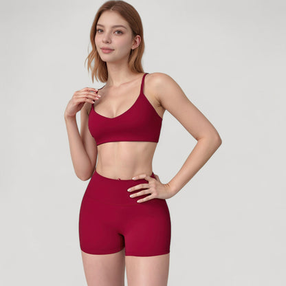Anna-Kaci Active Women's Scoop Neck Sports Bra with Adjustable Straps and Smooth Stretch Fit