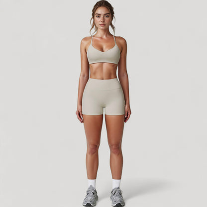 Anna-Kaci Active Women's Scoop Neck Sports Bra with Adjustable Straps and Smooth Stretch Fit
