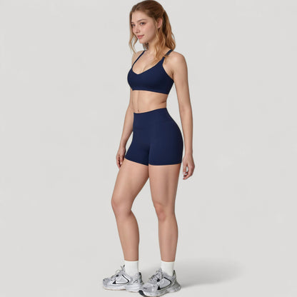 Anna-Kaci Active Women's Scoop Neck Sports Bra with Adjustable Straps and Smooth Stretch Fit
