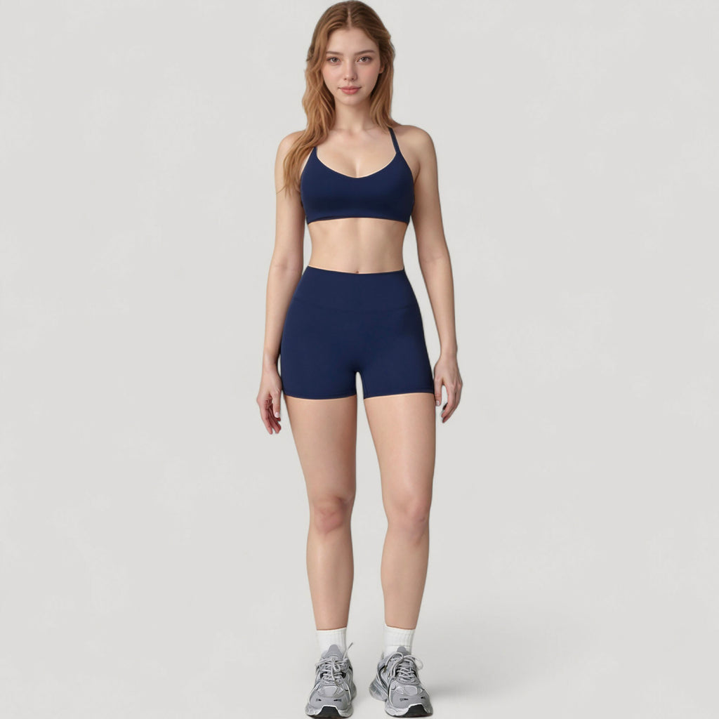 Anna-Kaci Active Women's Scoop Neck Sports Bra with Adjustable Straps and Smooth Stretch Fit