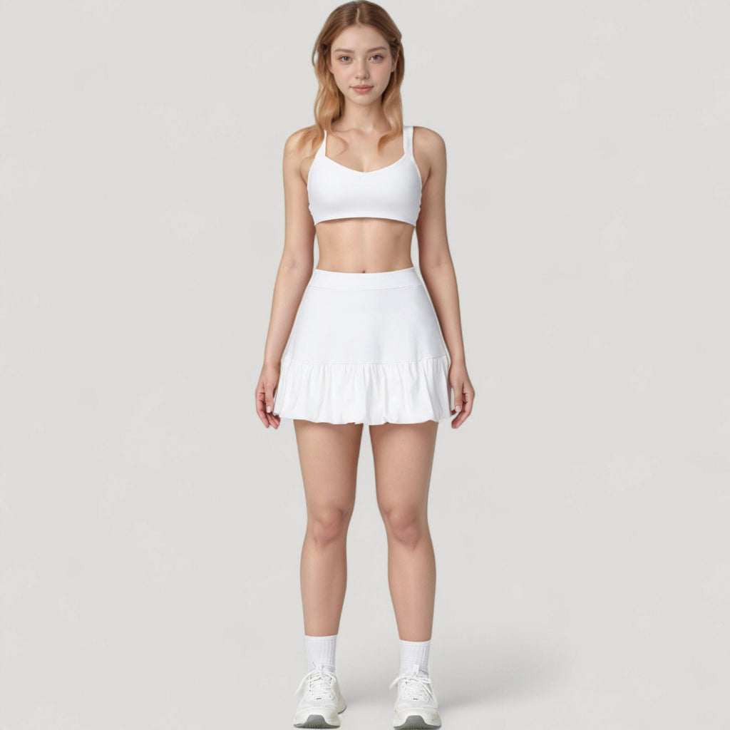 Anna-Kaci Active Women's High Neck Sports Bra with Cutout Back Detail and Wide Underband for Medium Support