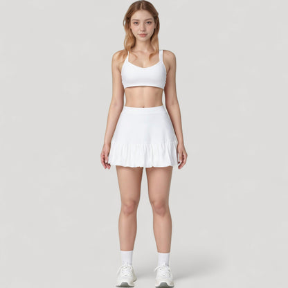Anna-Kaci Active Women's High Neck Sports Bra with Cutout Back Detail and Wide Underband for Medium Support