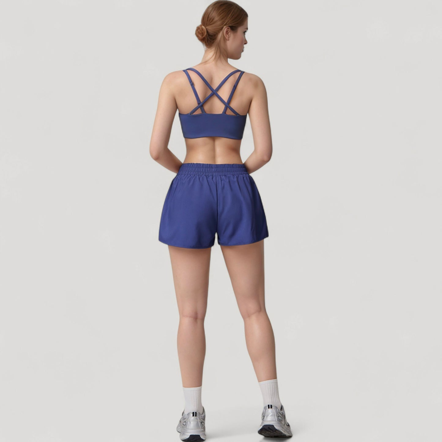 Anna-Kaci Active Women's High Waist Running Shorts with Built-In Liner and Side Pockets for Storage