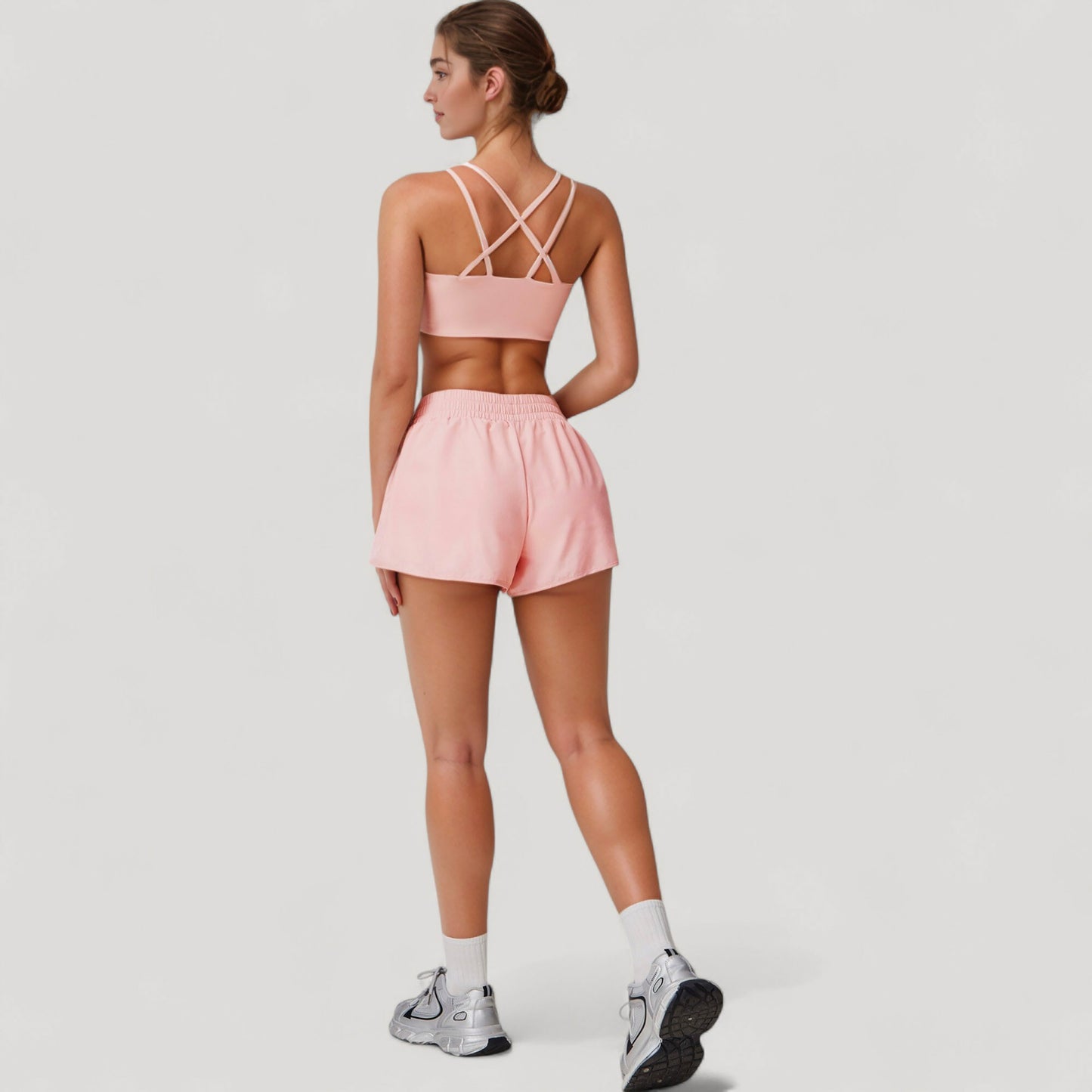 Anna-Kaci Active Women's High Waist Running Shorts with Built-In Liner and Side Pockets for Storage