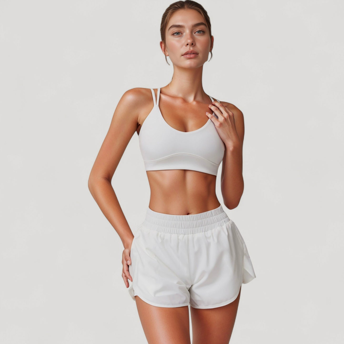 Anna-Kaci Active Women's High Waist Running Shorts with Built-In Liner and Side Pockets for Storage