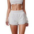 Anna-Kaci Active Women's High Waist Running Shorts with Built-In Liner and Side Pockets for Storage