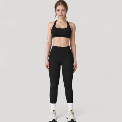 Anna-Kaci Active Women's High Waist Full Length Leggings with Seamless Design and Stretch Fit for Everyday Movement