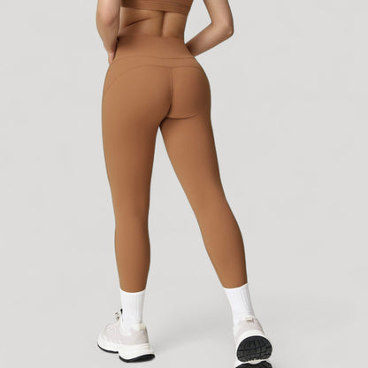 Anna-Kaci Active Women's High Waist Full Length Leggings with Seamless Design and Stretch Fit for Everyday Movement