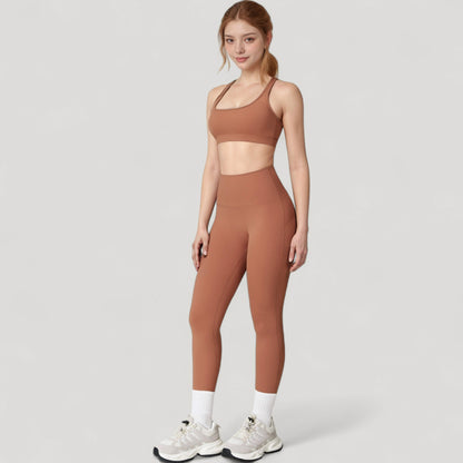Anna-Kaci Active Women's High Waist Full Length Leggings with Seamless Design and Stretch Fit for Everyday Movement
