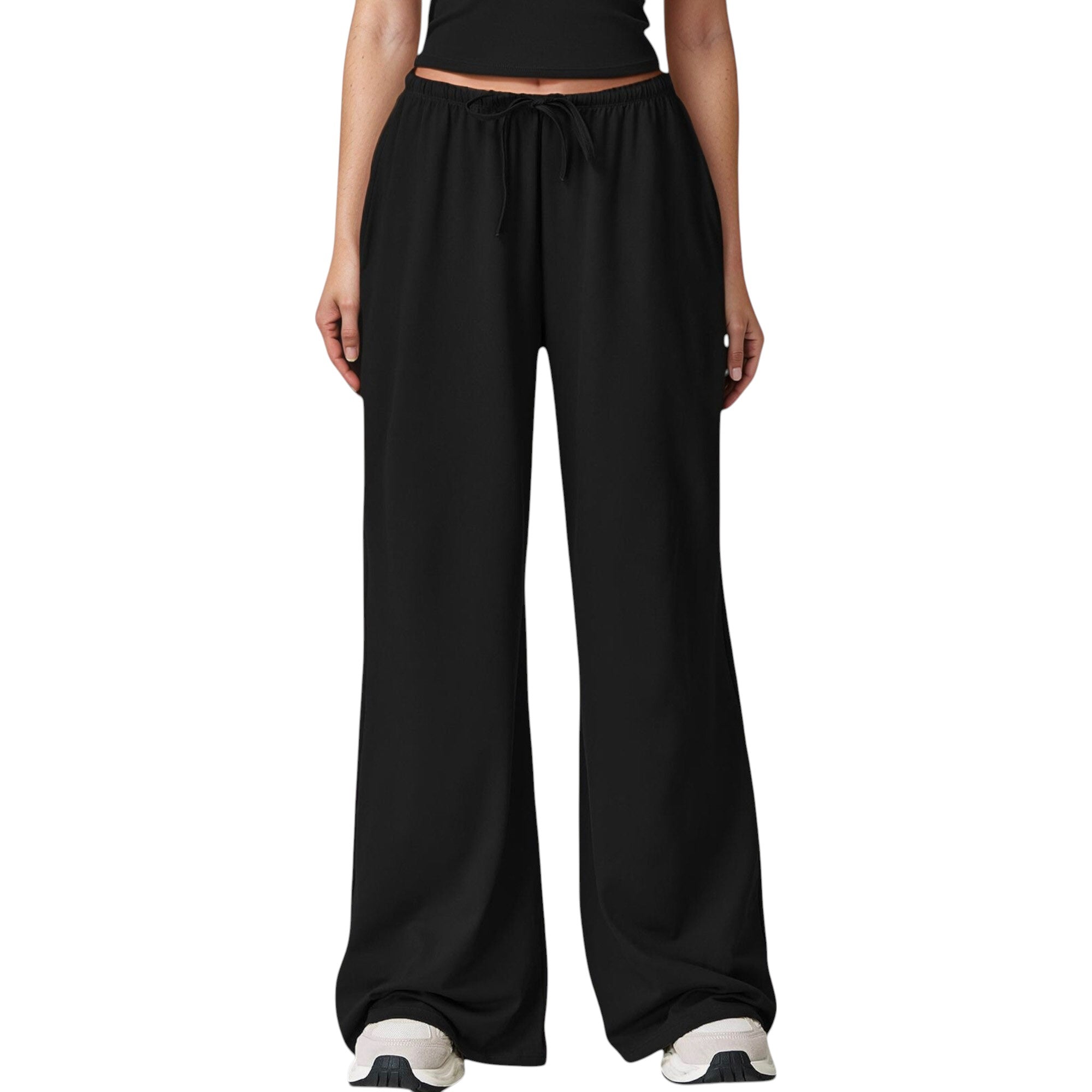 Anna-Kaci Active Women's Wide Leg Lounge Pants with Drawstring Waist and Relaxed Fit for All-Day Comfort