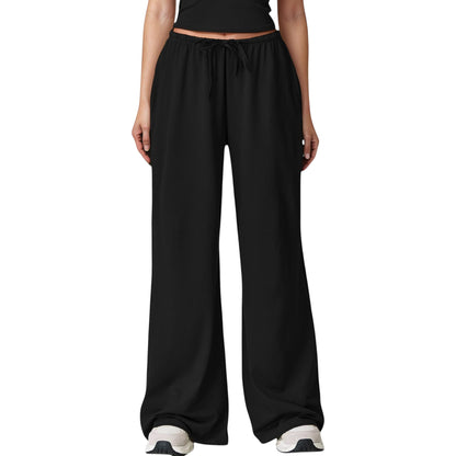 Anna-Kaci Active Women's Wide Leg Lounge Pants with Drawstring Waist and Relaxed Fit for All-Day Comfort