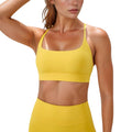 Anna-Kaci Active Women's Scoop Neck Sports Bra with Adjustable Spaghetti Straps Removable Padding Stretch Fabric for Low Impact Activity