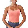 Anna-Kaci Active Women's Ribbed Cropped Tank with Strappy Back and Stretch Fit for Lightweight Layering