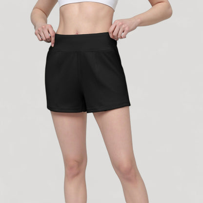Anna-Kaci Active Women's High Waist Performance Shorts with Wide Waistband and Side Pockets for Active Comfort
