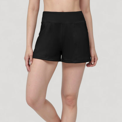 Anna-Kaci Active Women's High Waist Performance Shorts with Wide Waistband and Side Pockets for Active Comfort