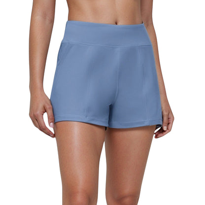 Anna-Kaci Active Women's High Waist Performance Shorts with Wide Waistband and Side Pockets for Active Comfort