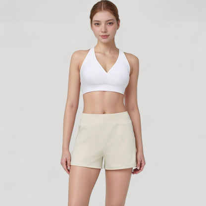 Anna-Kaci Active Women's High Waist Performance Shorts with Wide Waistband and Side Pockets for Active Comfort