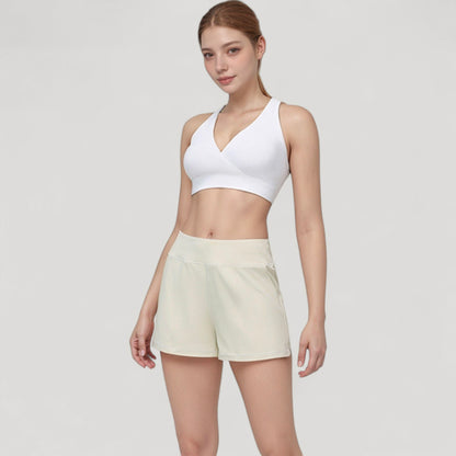 Anna-Kaci Active Women's High Waist Performance Shorts with Wide Waistband and Side Pockets for Active Comfort