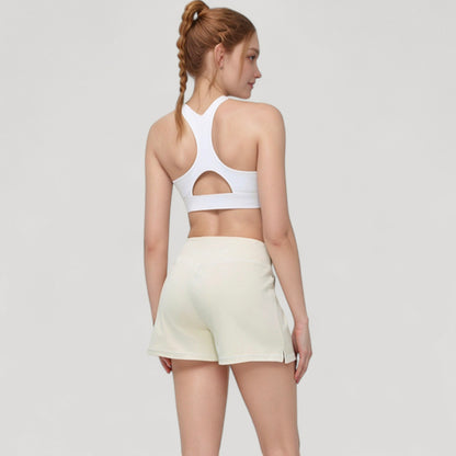 Anna-Kaci Active Women's High Waist Performance Shorts with Wide Waistband and Side Pockets for Active Comfort