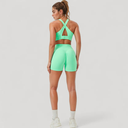 Anna-Kaci Active Women's High Waist Seamless Active Shorts with Smooth Finish and Body-Hugging Stretch Fit