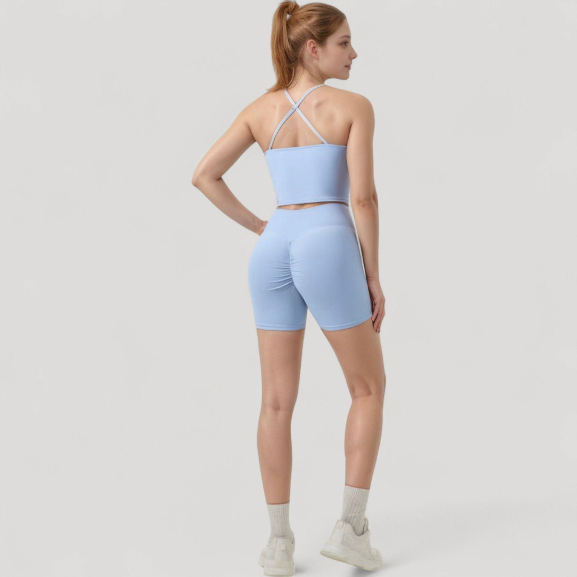 Anna-Kaci Active Women's High Waist Seamless Active Shorts with Smooth Finish and Body-Hugging Stretch Fit