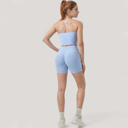Anna-Kaci Active Women's High Waist Seamless Active Shorts with Smooth Finish and Body-Hugging Stretch Fit