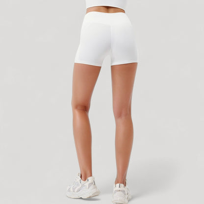 Anna-Kaci Active Women's High Waist Workout Shorts with Side Pockets and Seam-Contoured Fit for Flexible Movement
