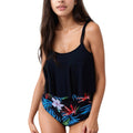 Anna-Kaci Swim Women's Tankini Swimsuit with Loose Flowy Top and Tropical High Waist Bottom for Comfortable and Stylish Beachwear