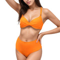 Anna-Kaci Swim Women's Twist Front Bikini Set with High Waist Bottoms and Adjustable Straps for a Flattering and Supportive Fit