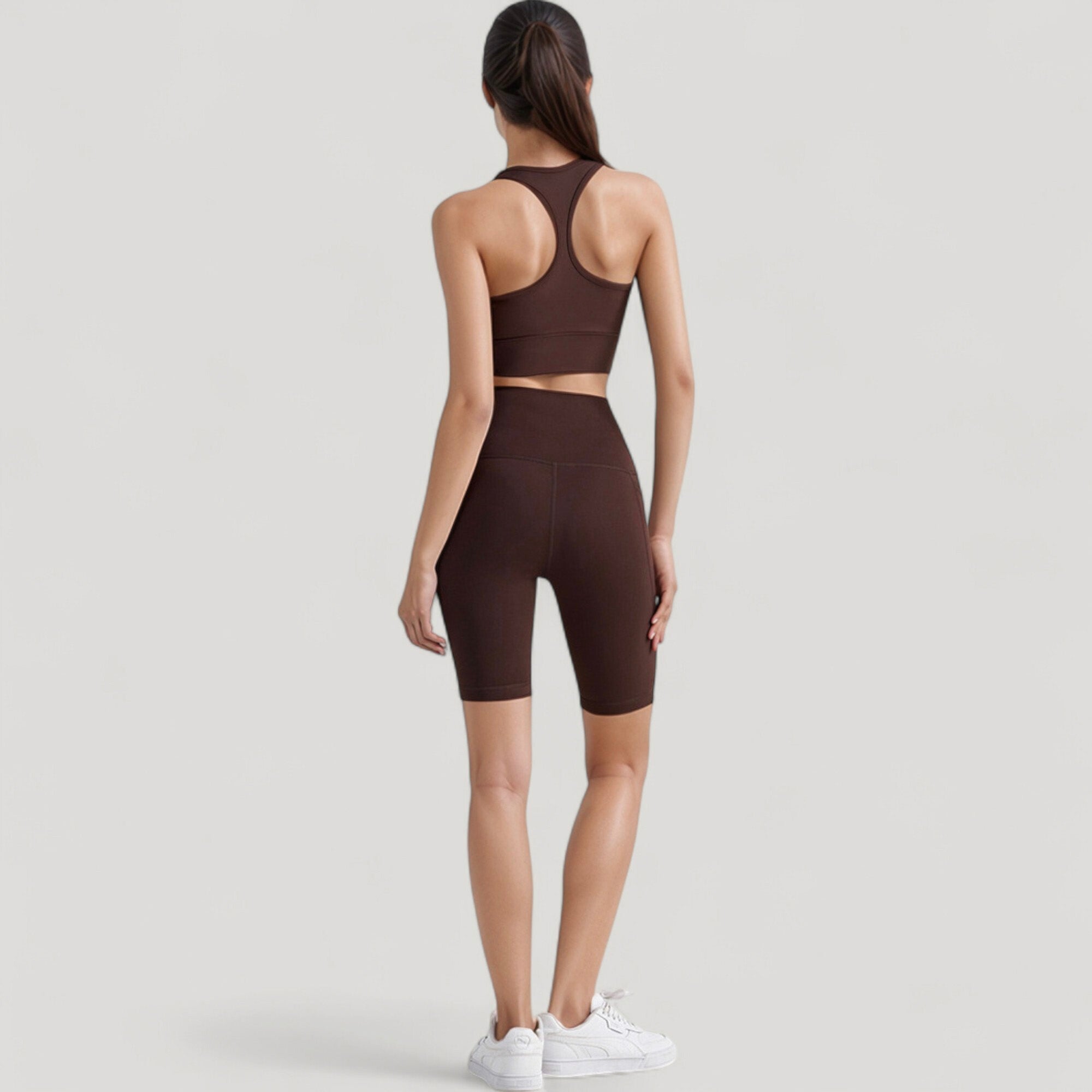 Anna-Kaci Active Women's Scoop Neck Sports Bra Top with Wide Straps and Soft Stretch Fit